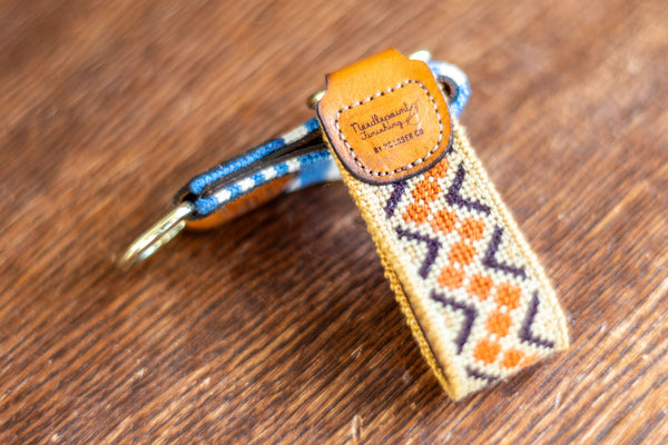 Key Fob Leather Needlepoint Finishing