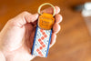Key Fob Leather Needlepoint Finishing