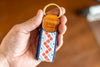 Key Fob Leather Needlepoint Finishing