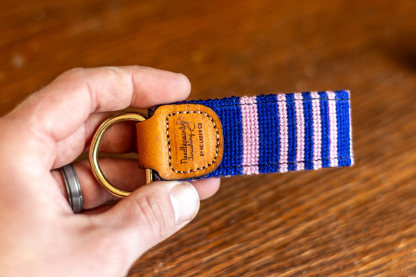 Key Fob Leather Needlepoint Finishing