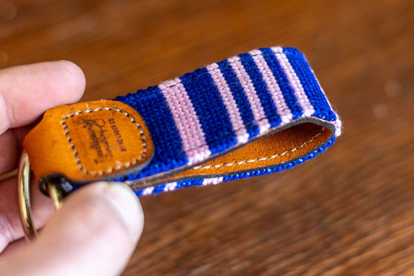 Key Fob Leather Needlepoint Finishing