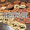 12x Custom Leather Patches with Your Logo - KC Laser Co