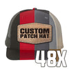 48 x Custom Leather Patch Hats with Your Logo