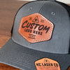 12 x Custom Leather Patch Hats with Your Logo