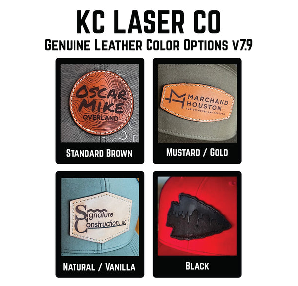 72 x Custom Leather Patches of Your Logo with Hydbond Adhesive
