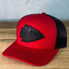 Arrowhead Skyline - Blackout Richardson 112 Leather Patch Hat