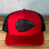 Arrowhead Skyline - Blackout Richardson 112 Leather Patch Hat