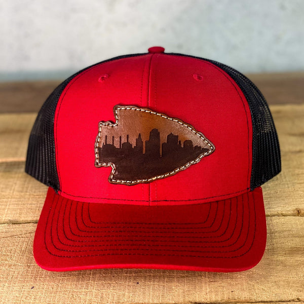 Arrowhead Skyline - Richardson 112 Leather Patch Hat