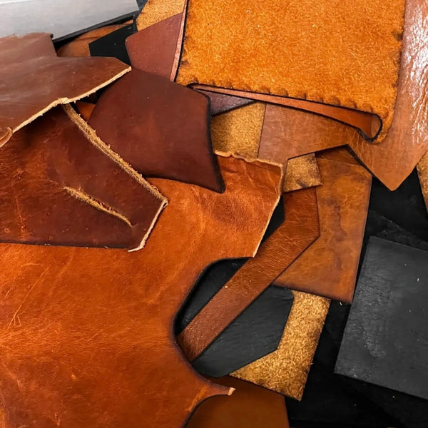 1 Pound Leather Scrap - Laser Safe Vegetable Tan