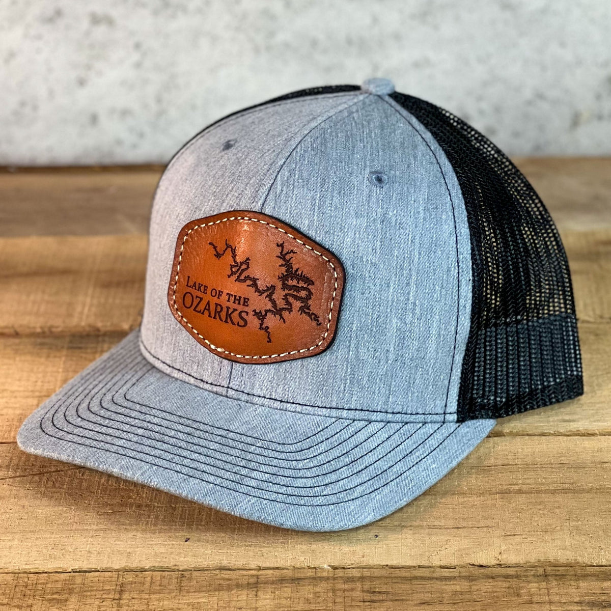 Trout Fishing Hat Laser Engraved Leather Patch Richardson 112 Snapback  Trucker Baseball Cap 