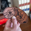 Custom Leather 3" Stickers with Your Logo