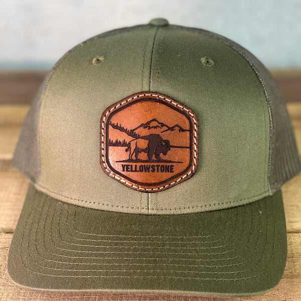 National Park Hat - BUILD YOUR OWN - Richardson 112 and 115 Leather Patch Hat. Yellowstone, Rocky Mountain, Arches, Grand Canyon, Zion