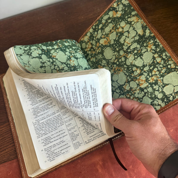 Custom Bible & Book Rebinding with Full Grain Premium Genuine Leather Deposit