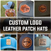 Custom Leather Patch Hats with Your Logo