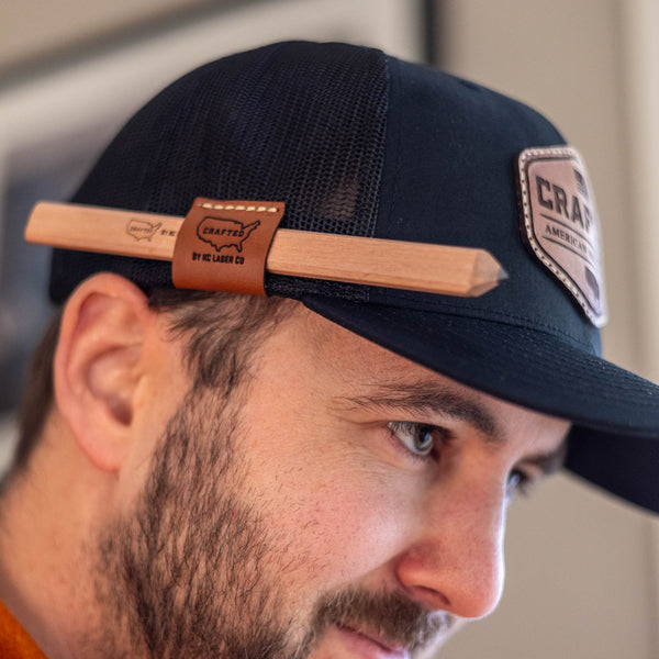 Crafted Leather Pencil Loop 112 Hat with Logo