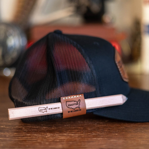 Crafted Leather Pencil Loop 112 Hat with Logo