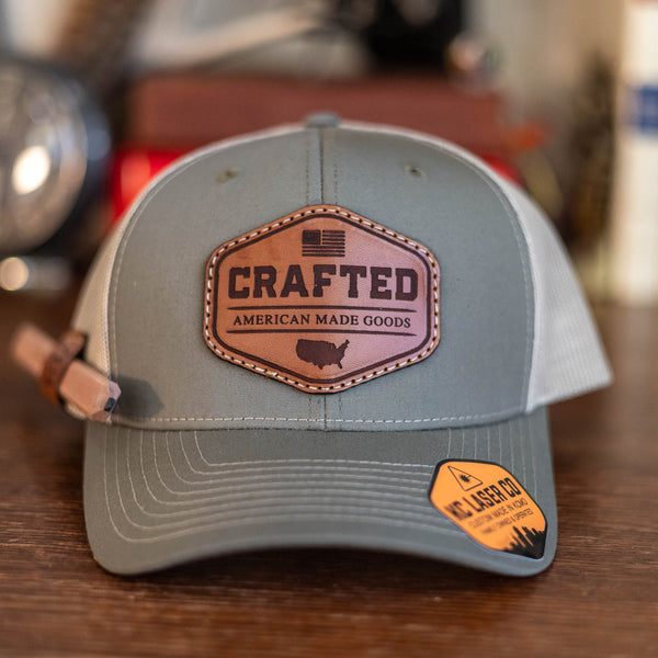 Crafted Leather Pencil Loop 112 Hat with logo