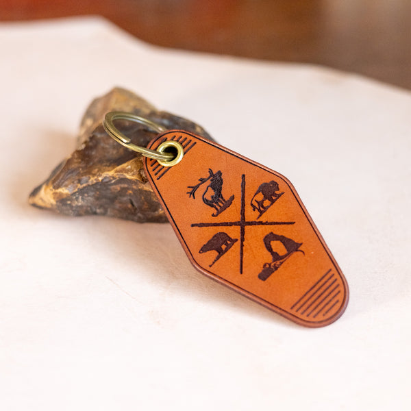 Crafted Leather Hotel Keychain - Adventure More