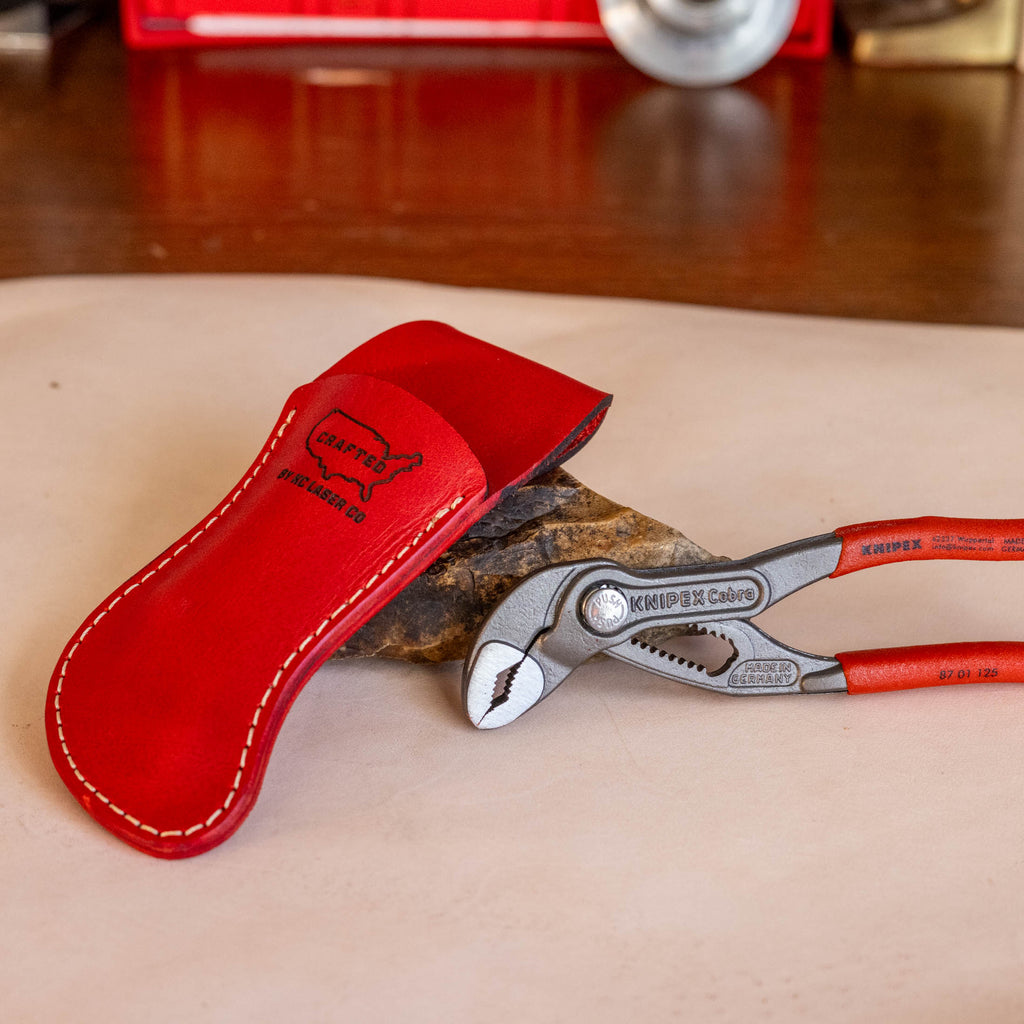 Knipex 5 Inch Plier Red Leather Belt Holster Case
