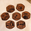 National Park Leather Sticker, Yellowstone, Zion, Arches, Grand Canyon, Smokey Mountains, Rocky Mountain, Joshua Tree