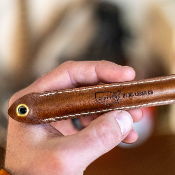 Brown Leather Sleeve with Pilot G2 Pen