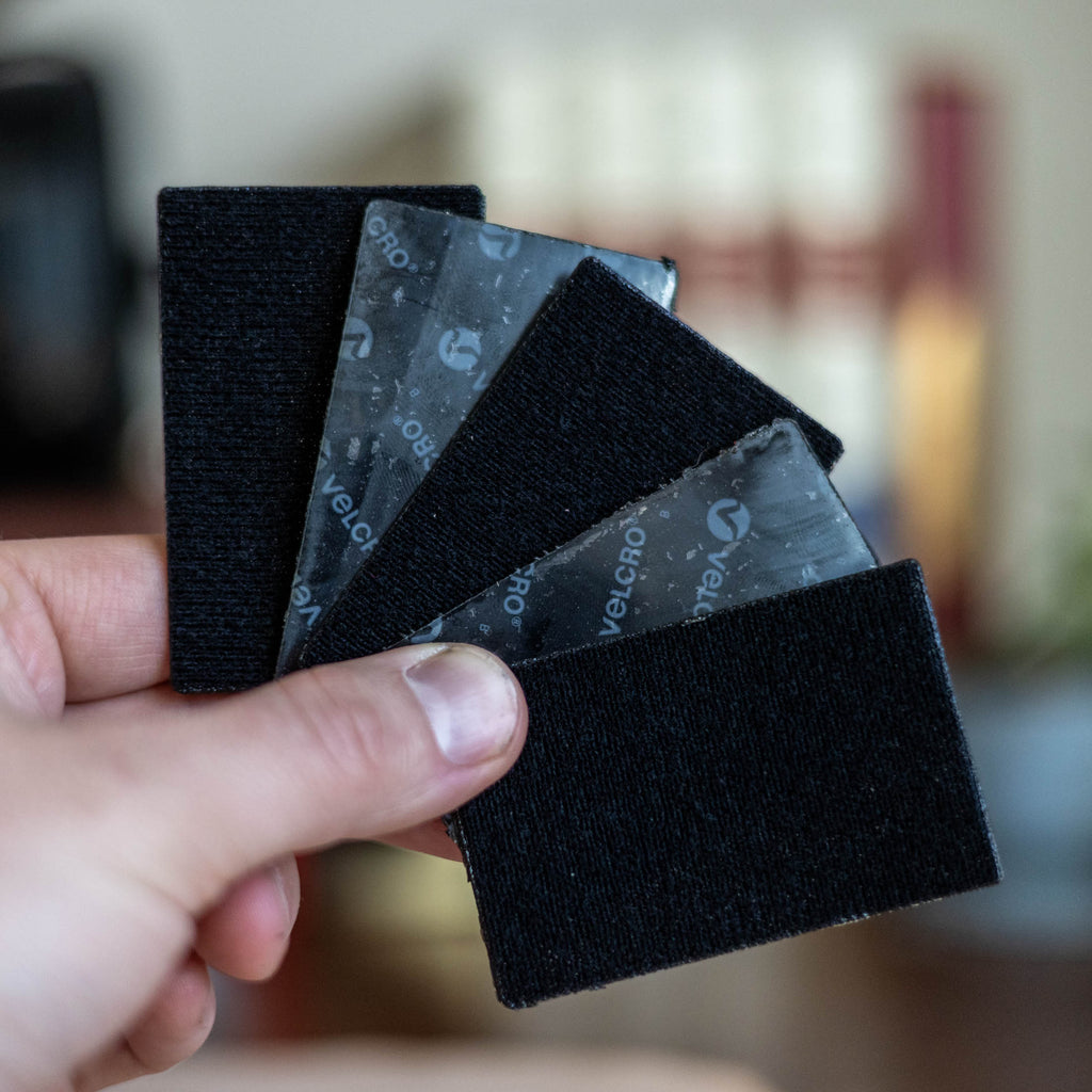 5x Hook N' Loop 3x2 Velcro Patches with Adhesive Backing