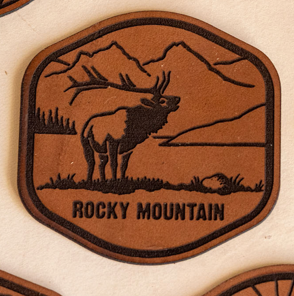 National Park Leather Sticker, Yellowstone, Zion, Arches, Grand Canyon, Smokey Mountains, Rocky Mountain, Joshua Tree