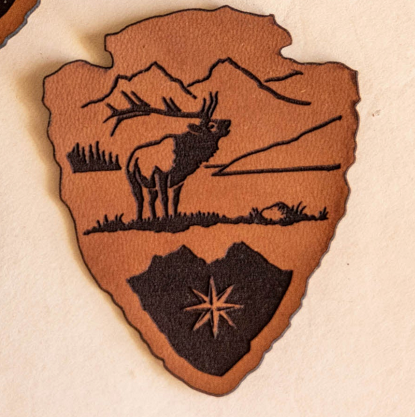 National Park Leather Stickers Arrowhead Shape
