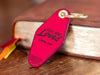 You are Loved Vintage Hotel Keychain - Genuine Italian Leather