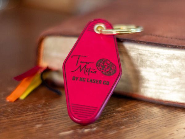 You are Loved Vintage Hotel Keychain - Genuine Italian Leather