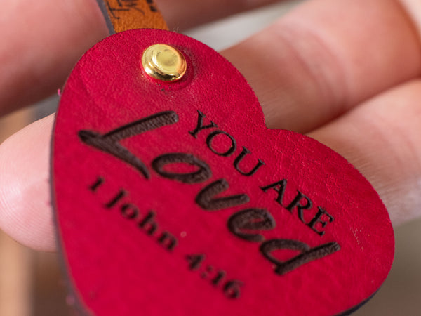 You are Loved Bookmark - Genuine Italian Leather