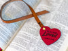 You are Loved Bookmark - Genuine Italian Leather
