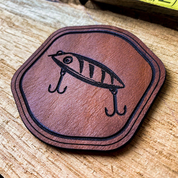 12x Custom Leather Patches with Your Logo - KC Laser Co