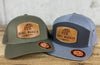 3x Custom Leather Patch Hats with Your Logo - KC Laser Co