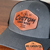 6 x Custom Leather Patch Hats with Your Logo