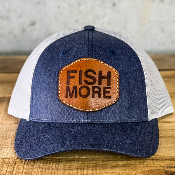 Fish More - Richardson 115 Leather Patch Hat