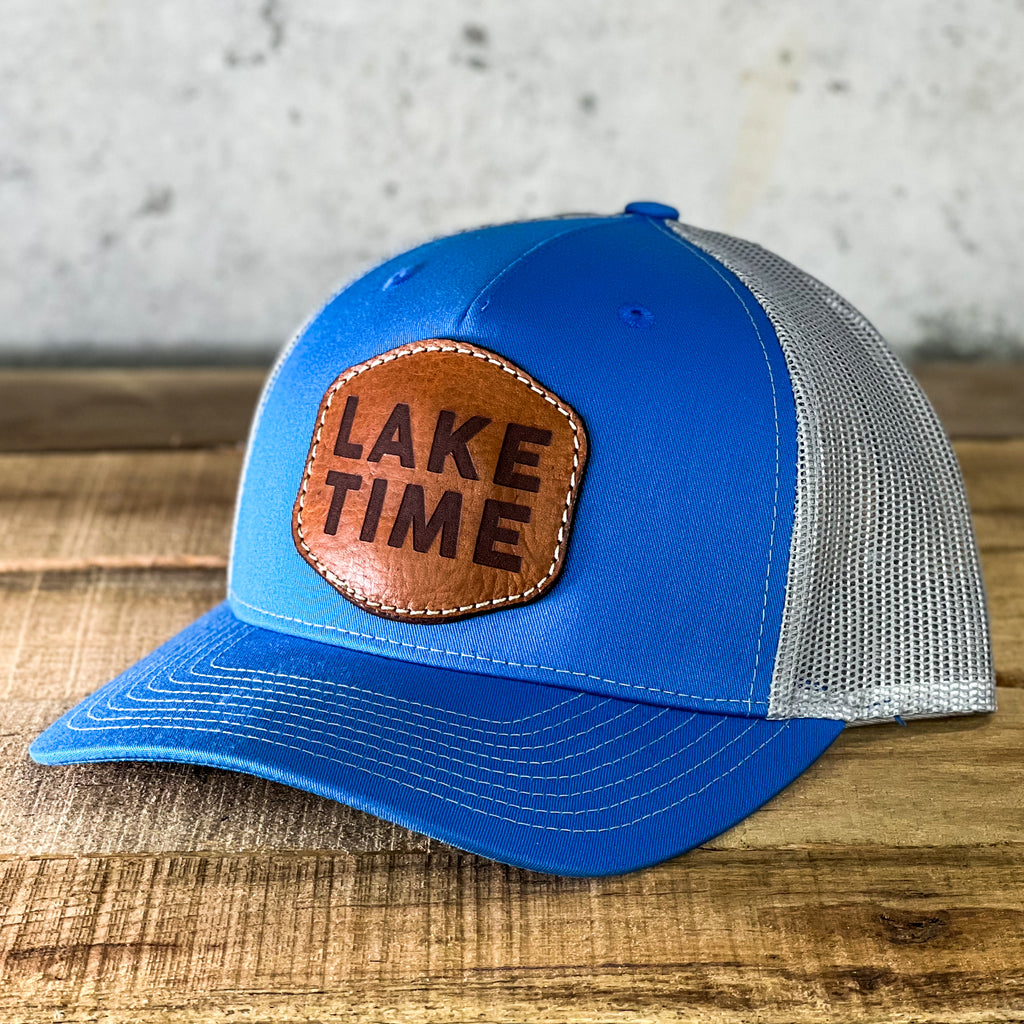 Lake Time - 112 Five Panel Leather Patch Hat