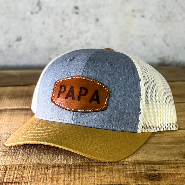 Papa - Richardson 115 Leather Patch Hat