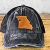 Hometown Missouri - CC Beanie Criss Cross Leather Patch Hat