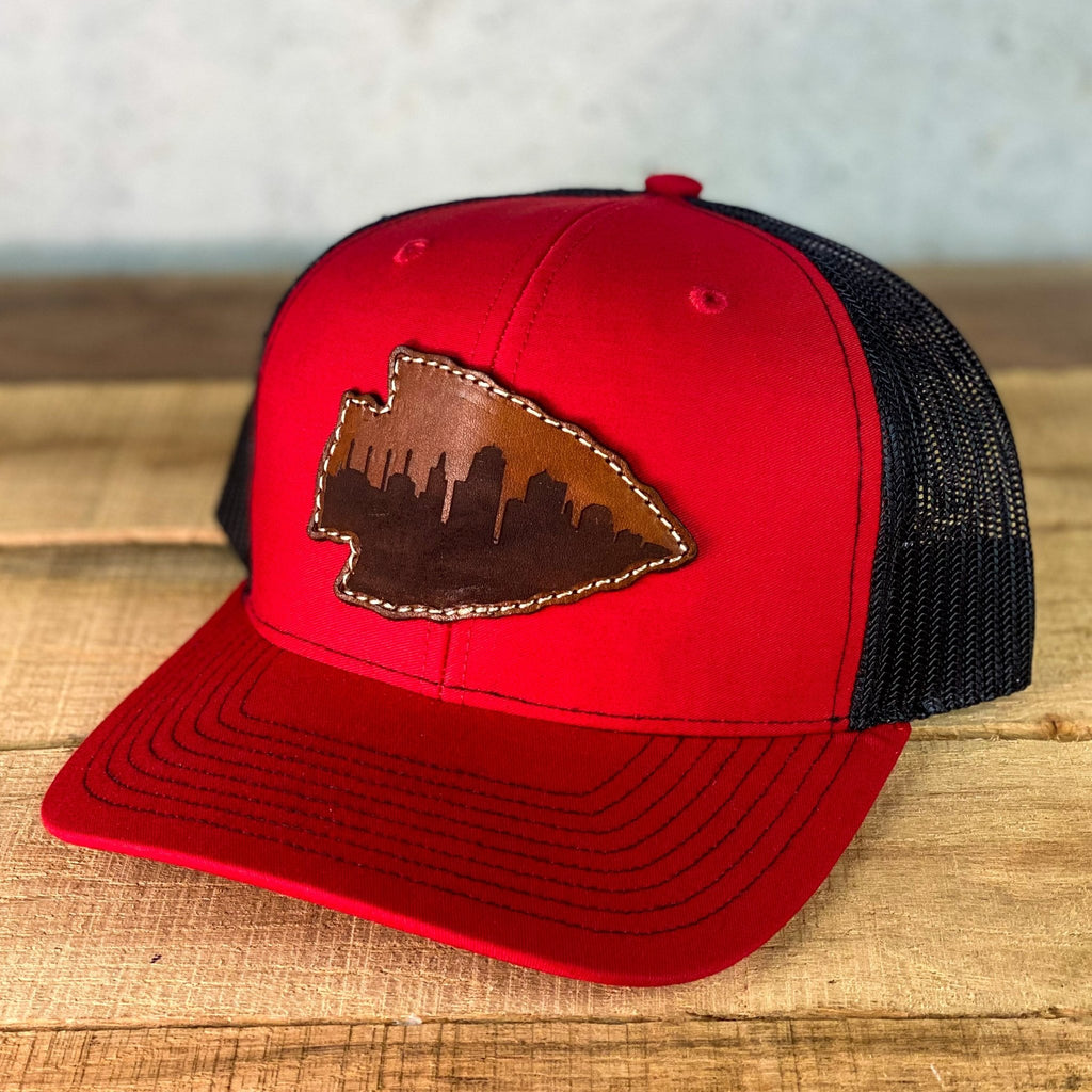 Arrowhead Skyline - Richardson 112 Leather Patch Hat