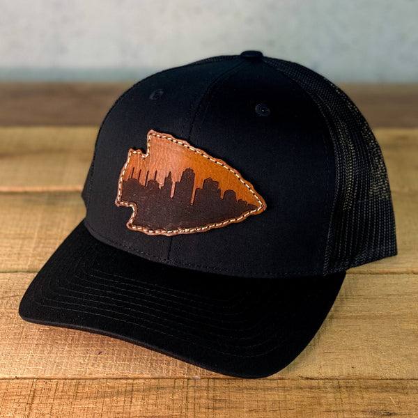 Arrowhead Skyline - Richardson 112 Leather Patch Hat