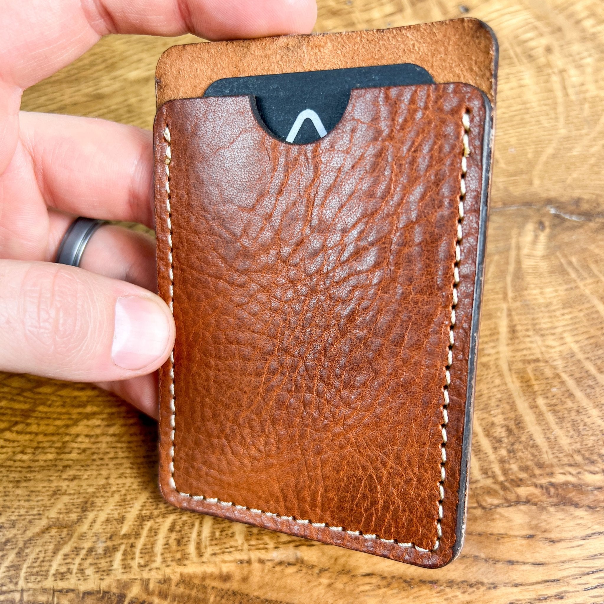 business card case leather