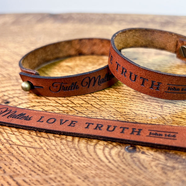Truth Set of 3 Genuine Leather Bracelets